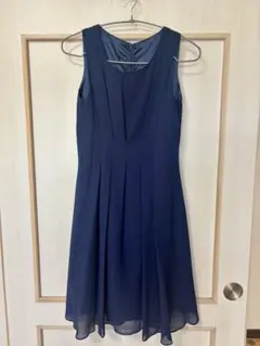 ネイビー フレアフォーマルドレス Mサイズ
