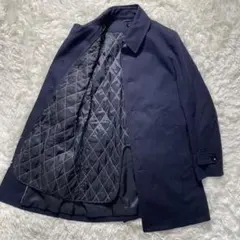 スーツセレクト ステンカラーコート Sサイズ ネイビー ライナー付