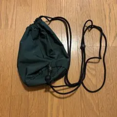 【美品】UNIQLO ユニクロ ミニドローストリングバッグ　グリーンのサムネイル