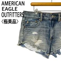【極美品】y2kアメリカンイーグルアウトフィッターズ ダメージ加工 デニムパンツ