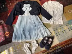 オンワード樫山any FAM 卒園 入学 フォーマル 女の子 ワンピース セット