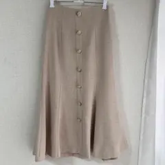 ミッシュマッシュ スカート ロングスカート 足首丈 裏地付き ベージュ 新品