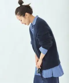 plage　boysboxシャツ　ブルー