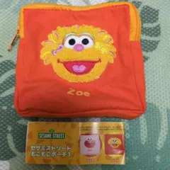 セサミストリートもこもこポーチ3ゾーイ