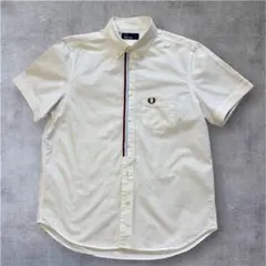 FRED PERRY フレッドペリー 3色ストライプ 半袖シャツ 白 ホワイトのサムネイル
