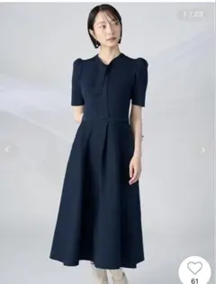 CELFORD ボウタイニットワンピース