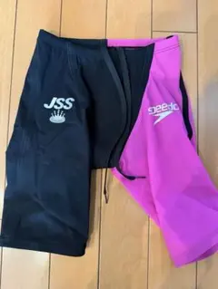 スピード 競泳水着 ハーフパンツ 黒/ピンク　JSS