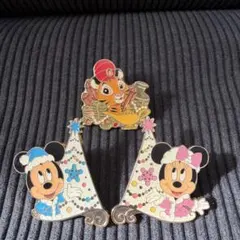ディズニー　ピンバッチ　３個セット