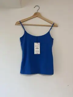 ZARA ストラップコットン Tシャツ　ブルー 25ssのサムネイル