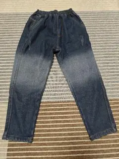 ダークブルーデニムパンツ ゴムウエスト