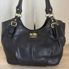 COACH マディソン コーチ　ショルダーバッグ レザー ブラック y2k✨