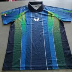 Butterfly 卓球 ポロシャツ XL 青緑