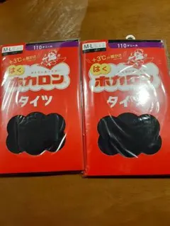 ❣️2足❣️Ｍ～L❣️はくホカロン　タイツ❣️110デニール　ブラックアツギ新品
