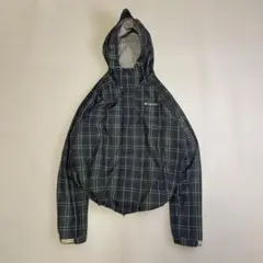 Columbia シェルジャケット　グリーンチェック　XL ドローコード　短丈のサムネイル