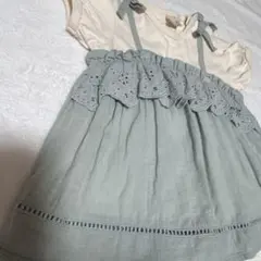 petitmainフリル付きチュニックワンピース