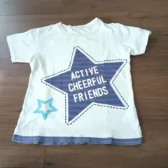 3can4on 星型プリント Tシャツ 130サイズ