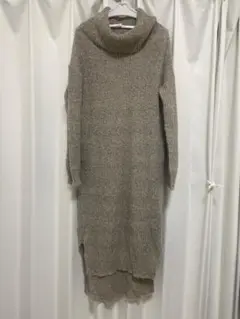 goa ゴア ニット タートルネック ワンピース グレー セーター