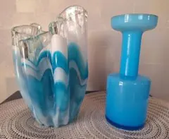 ヴィンテージ フリルフラワーベース 3点セット 花瓶 レトロ - メルカリ