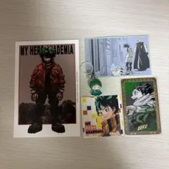 僕のヒーローアカデミア 緑谷出久　デク　5点セット　めじるしキーホルダー　シール