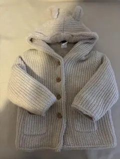 ベビーギャップ　80センチ　もこもこアウター　白　秋冬　防寒着　雪