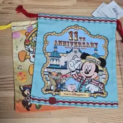 東京ディズニーシー 11周年 12周年記念　巾着袋2枚セット