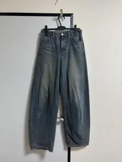 GUバレルレッグジーンズ(丈長め)