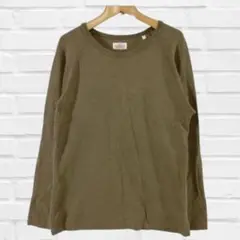 HR MARKET 長袖 シャツ カーキ 春秋 メンズ Mサイズ　PH357