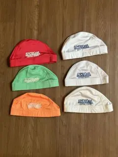 CENTRAL SPORTS 水泳帽 6個セット 赤 オレンジ 緑 白