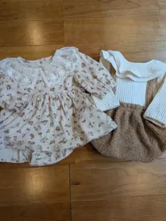 ママラク　ロンパースセット　70