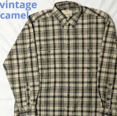 稲*音様 激レア　ヴィンテージ　キャメル　camel チェックシャツ　cityb