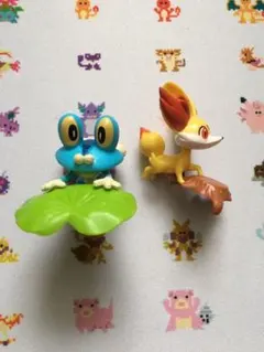 ポケモン ちょいのせ フィギュア フォッコ ケロマツ 中古 セット