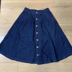 NICE CLAUP デニム フレアスカート フリーサイズ