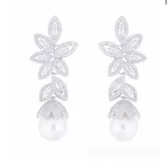 ジルコニアイヤリング-ブライダルイヤリング