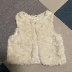H&M フェイクファーベスト 6-7y