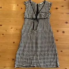 anyFAM 2サイズ　ノースリーブチェック柄ワンピース　ギンガムチェック