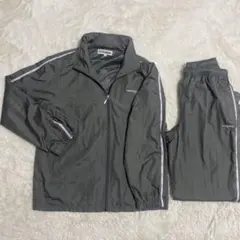 Kaepa ウィンドブレーカー上下セット Lサイズ グレーラインピンク