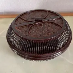 竹製 提籃 菓子器 二段重ね 煎茶道具 - メルカリ