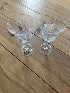 ボヘミアクリスタル ワイングラス 2個セット