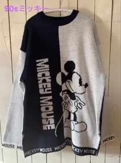 ディズニー ニット 90s Cox Combo ミッキーマウス セーター