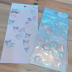 ダイソーぷくっとシール マイメロクロミ リトルツインスターズ