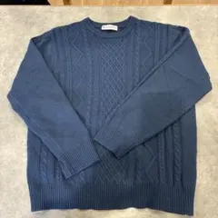 BLUE STANDARD ネイビー ケーブル編みニットのサムネイル