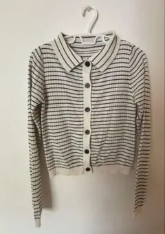 しまむら ボーダーカーディガン M