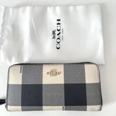 COACH チェック柄 長財布
