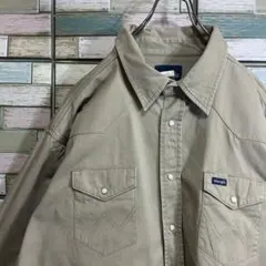 ラングラー　長袖　ウエスタンシャツ　ワンポイントロゴ