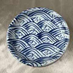 藤塚光男　瑠璃釉鉄絵笹文輪花七寸皿 藤塚光男 瑠璃釉鉄絵笹文輪花七寸皿 - メルカリ