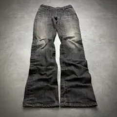 y2k Archive Black Flare Denim Pants 32 Lのサムネイル