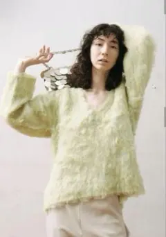 gallardagalante シャギープルオーバーニット F イエロー