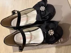 フォーマルシューズ ブラック リボン付き