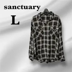 即購入OK❣️sanctuary 【Lサイズ】チェック柄長袖シャツ