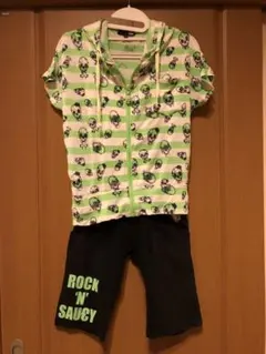 SAUCY PLUS 半袖パーカーとショートパンツセット